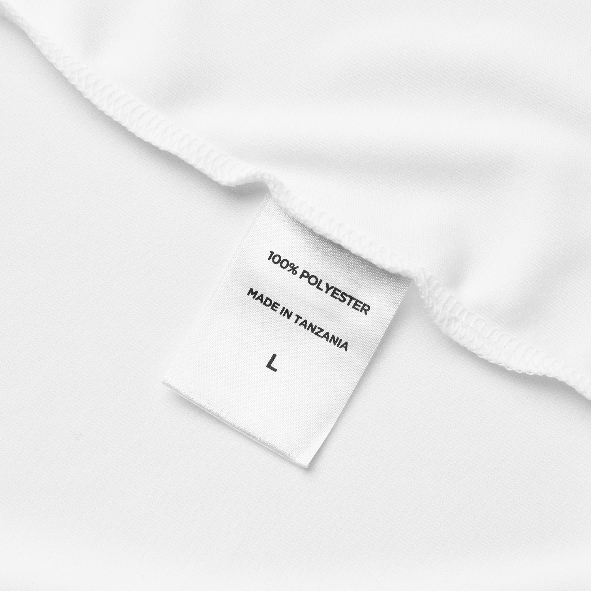 Horse Polo — fabric care label detail (100% polyester)